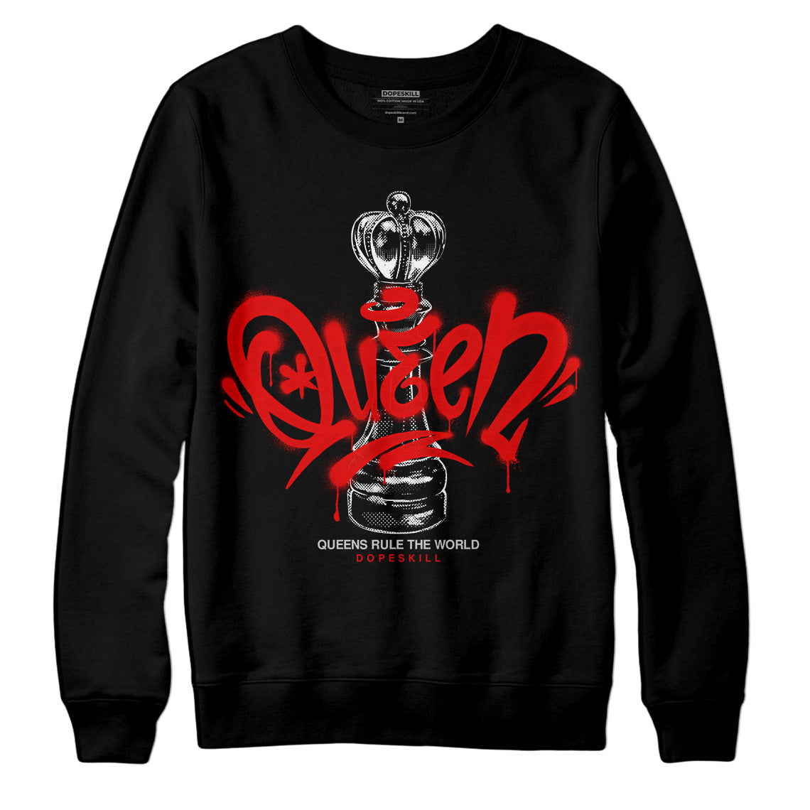 Red Cement 4S superstreetwear Sweatshirt Queen Chess Graphic