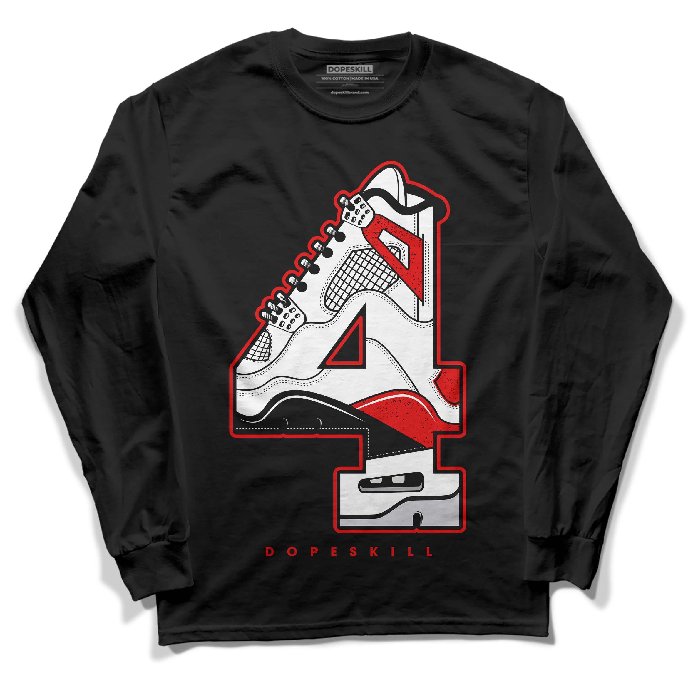 Red Cement 4S superstreetwear Long Sleeve T-Shirt No.4 Graphic