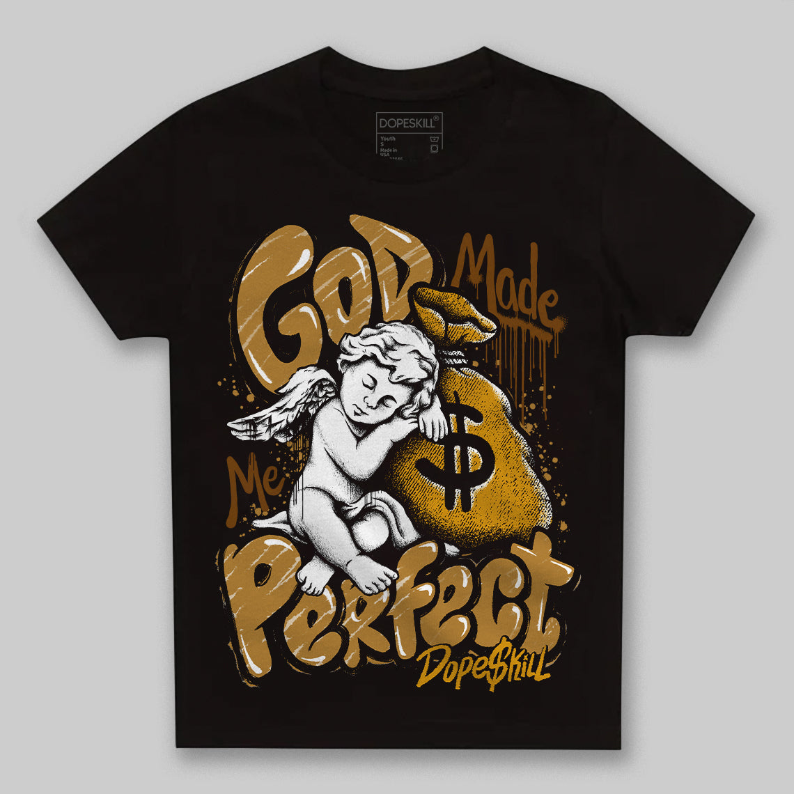 Wheat 13s superstreetwear Toddler Kids T-shirt God Made Me Perfect Graphic