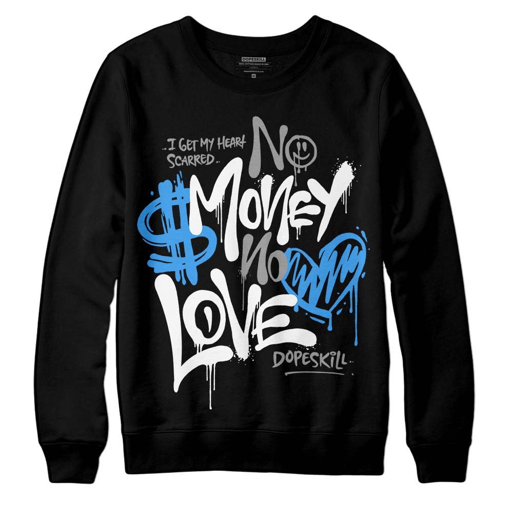 AJ Spizike White Obsidian superstreetwear Sweatshirt No Money No Love Typo Graphic