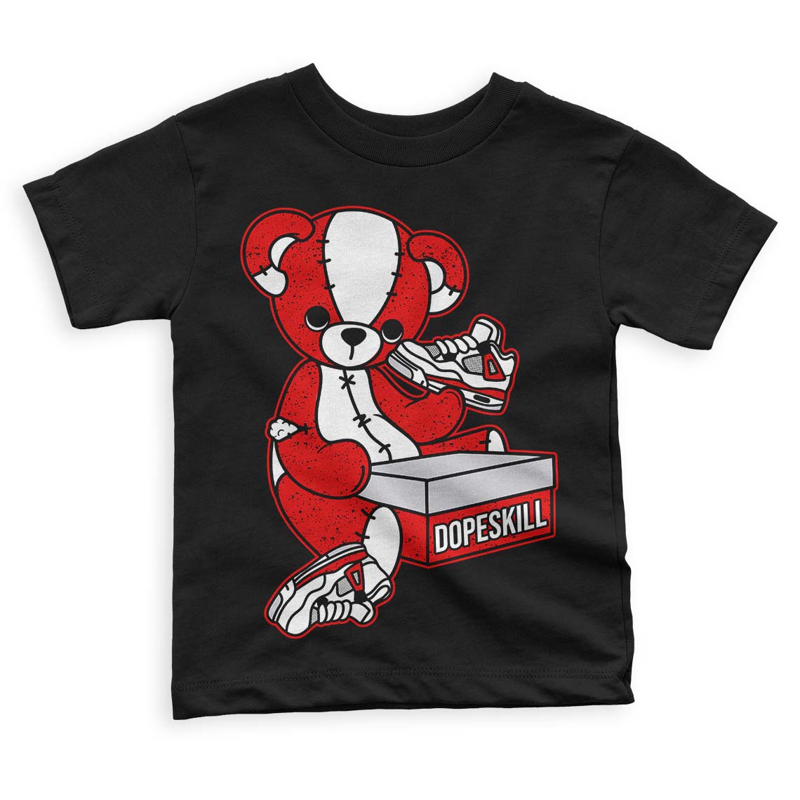 Red Cement 4S superstreetwear Toddler Kids T-shirt Sneakerhead BEAR Graphic