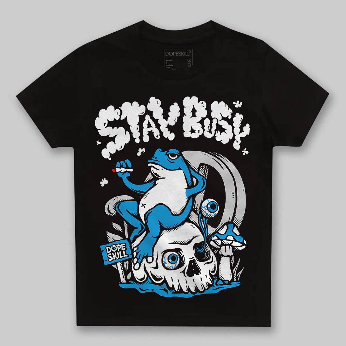 Military Blue 4s superstreetwear Toddler Kids T-shirt Stay Busy Graphic