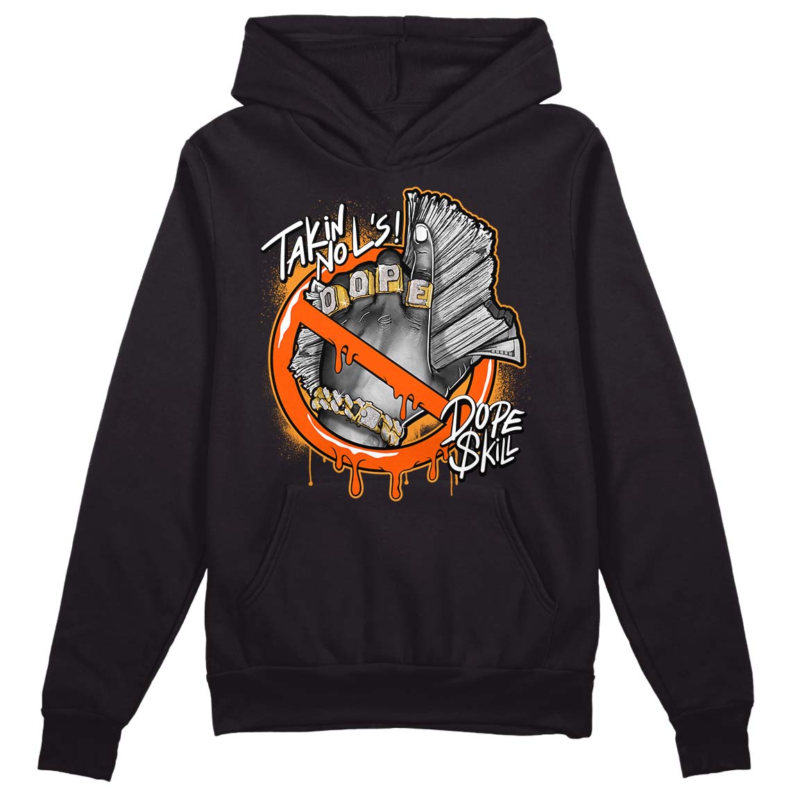 Brilliant Orange 12s superstreetwear Hoodie Sweatshirt Takin No L's Graphic
