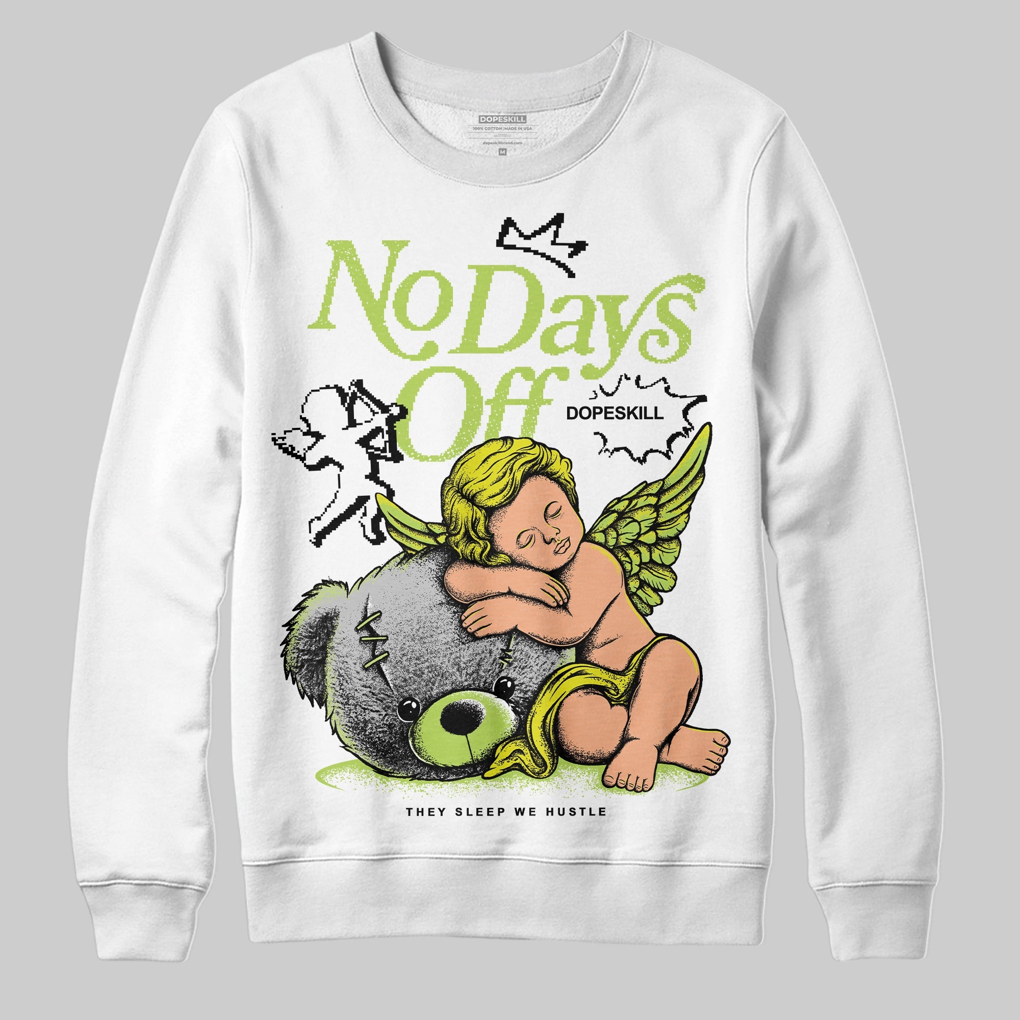 Bright Cactus 13s superstreetwear Sweatshirt New No Days Off Graphic