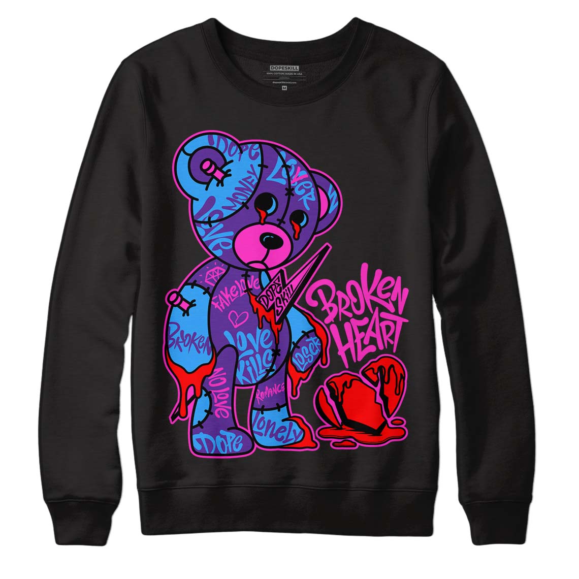 PURPLE Collection superstreetwear Sweatshirt Broken Heart Graphic