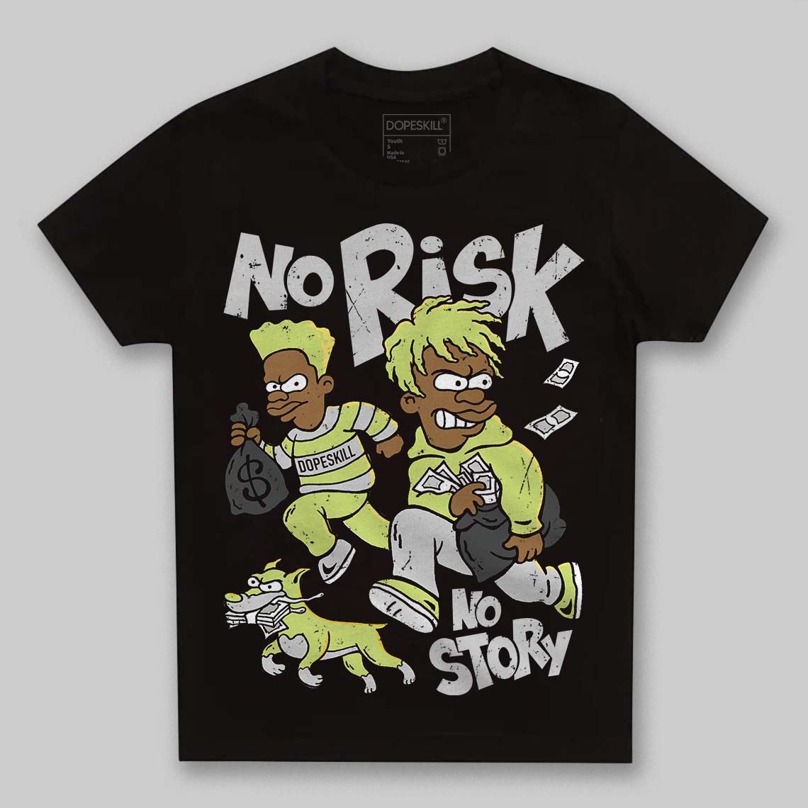 Light Lemon Twist 4s superstreetwear Toddler Kids T-shirt No Risk No Story Graphic