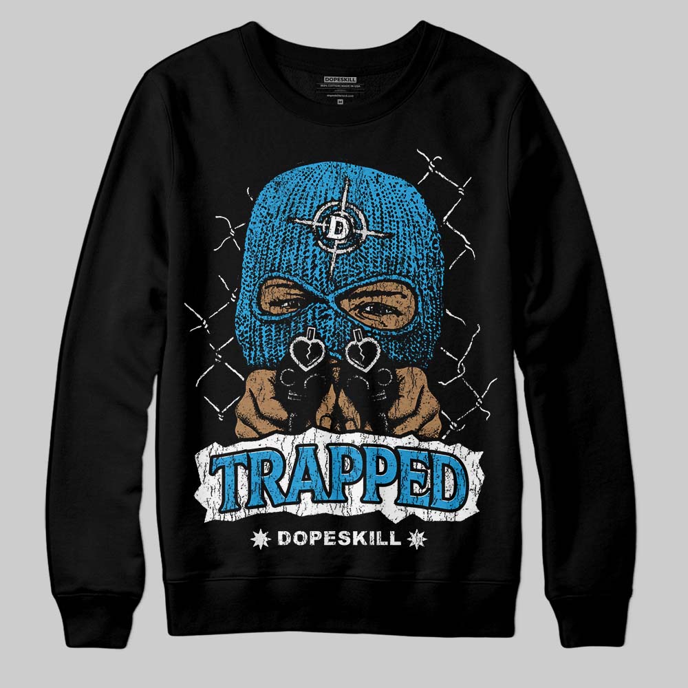 Military Blue 4s superstreetwear Sweatshirt New Trapped Graphic