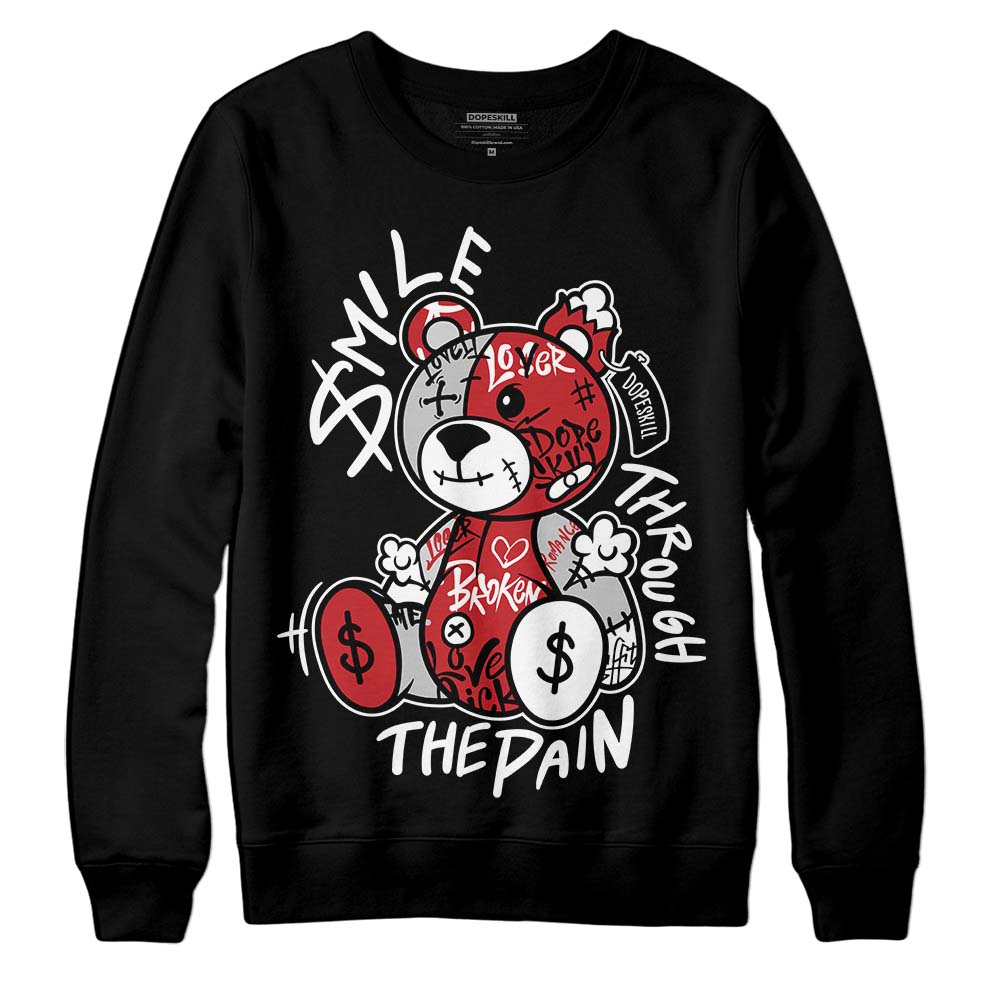 Red Taxi 12s superstreetwear Sweatshirt Smile Through The Pain Graphic