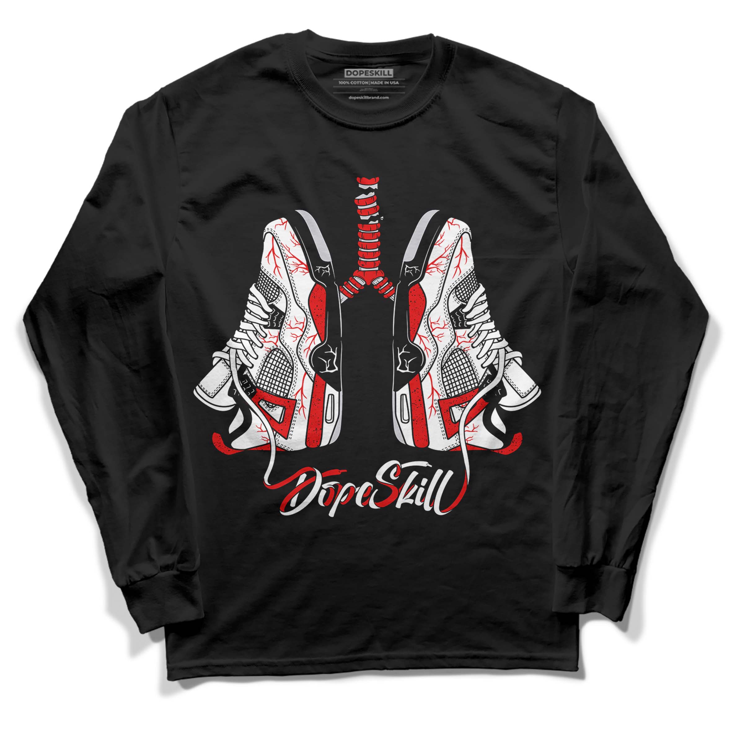 Red Cement 4S superstreetwear Long Sleeve T-Shirt Breathe Graphic