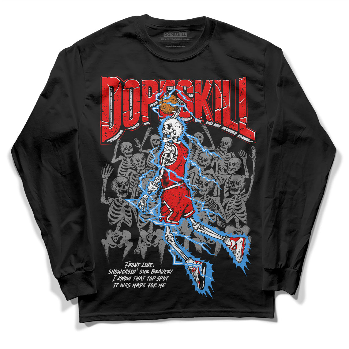 Red Cement 4S superstreetwear Long Sleeve T-Shirt Thunder Dunk Graphic