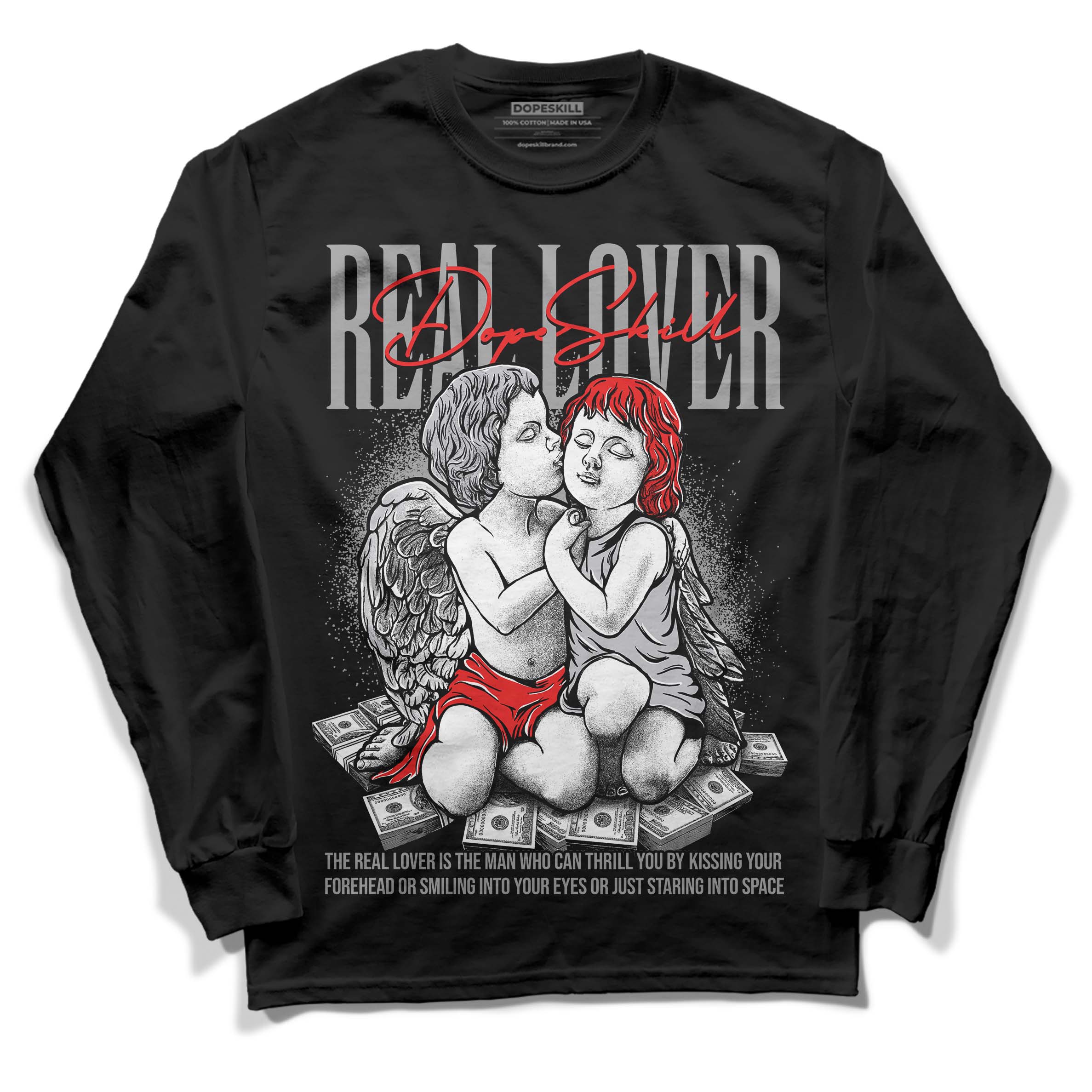 Grey Collection superstreetwear Long Sleeve T-Shirt Real Lover Graphic