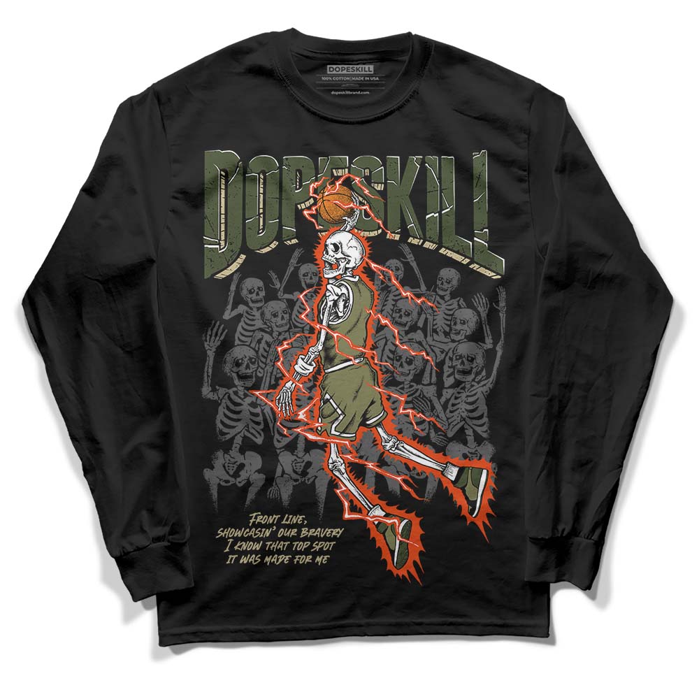 Olive Collection superstreetwear Long Sleeve T-Shirt Thunder Dunk Graphic