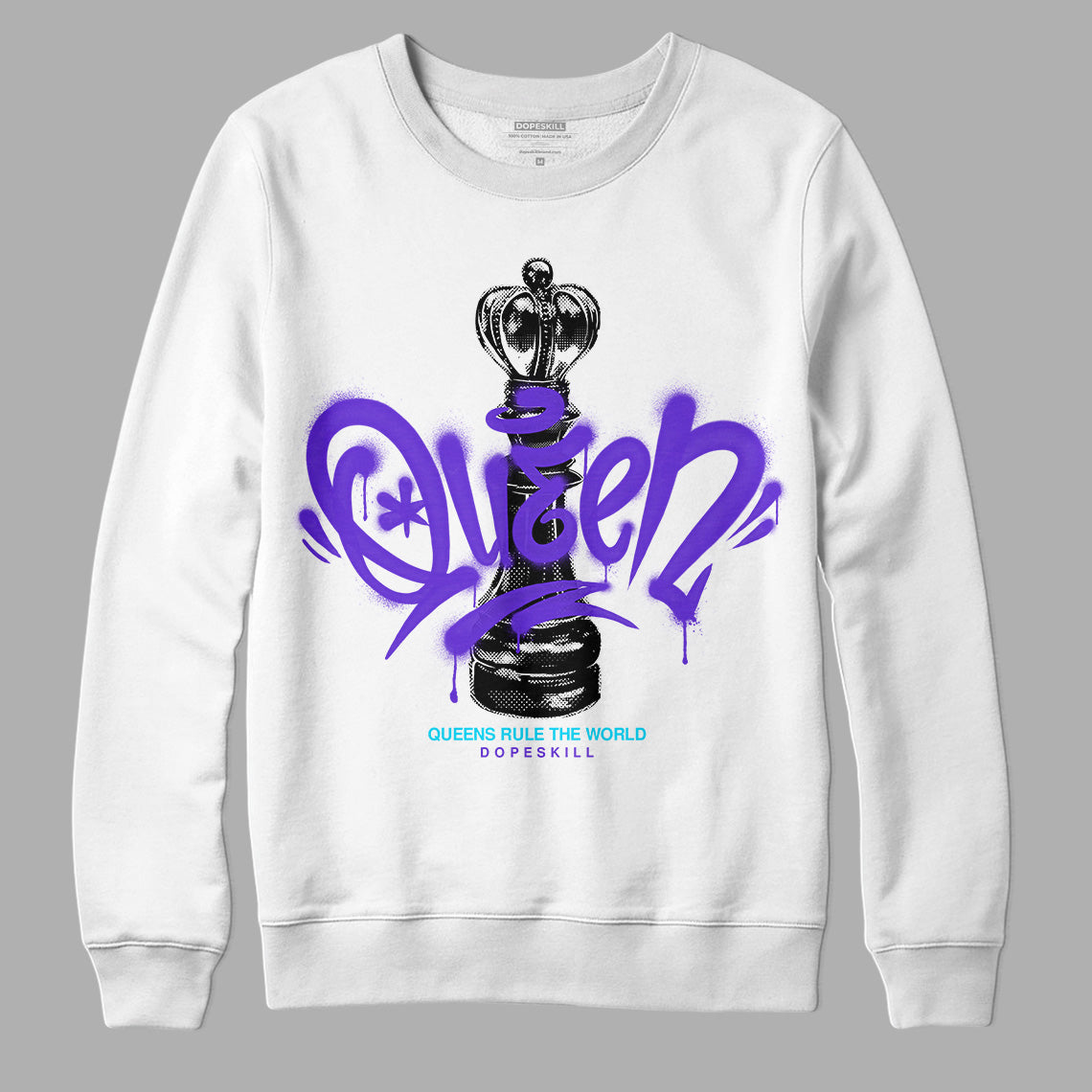 Aqua 6s superstreetwear Sweatshirt Queen Chess Graphic