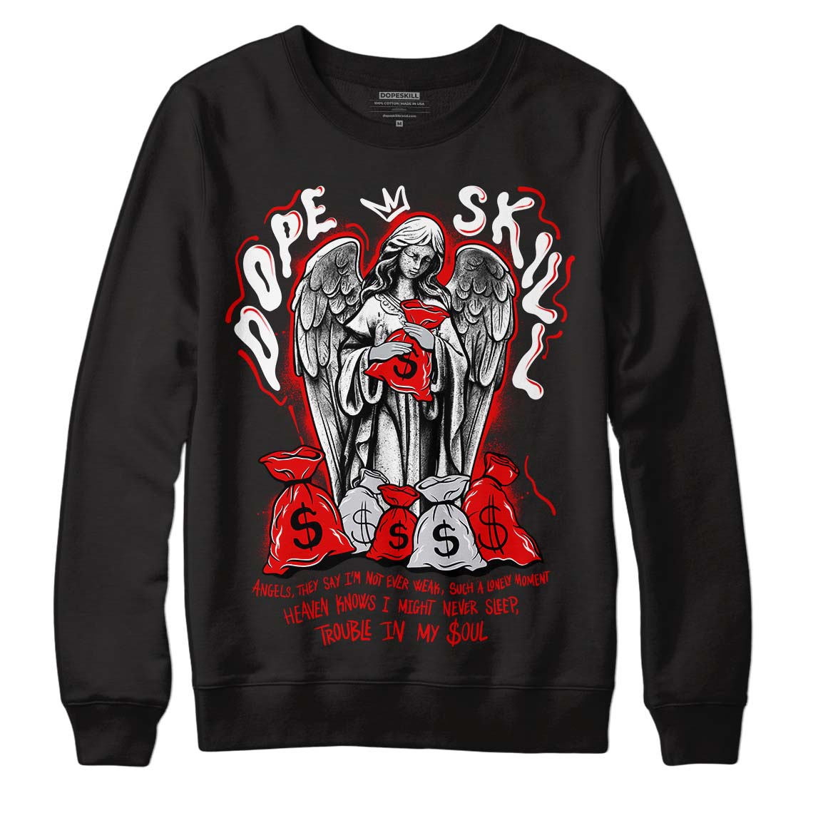 Red Cement 4S superstreetwear Sweatshirt Angels Graphic