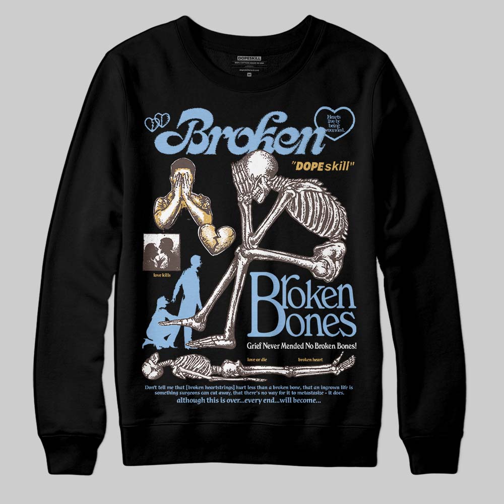 Handball Spezial Light Blue superstreetwear Sweatshirt Broken Bones Graphic