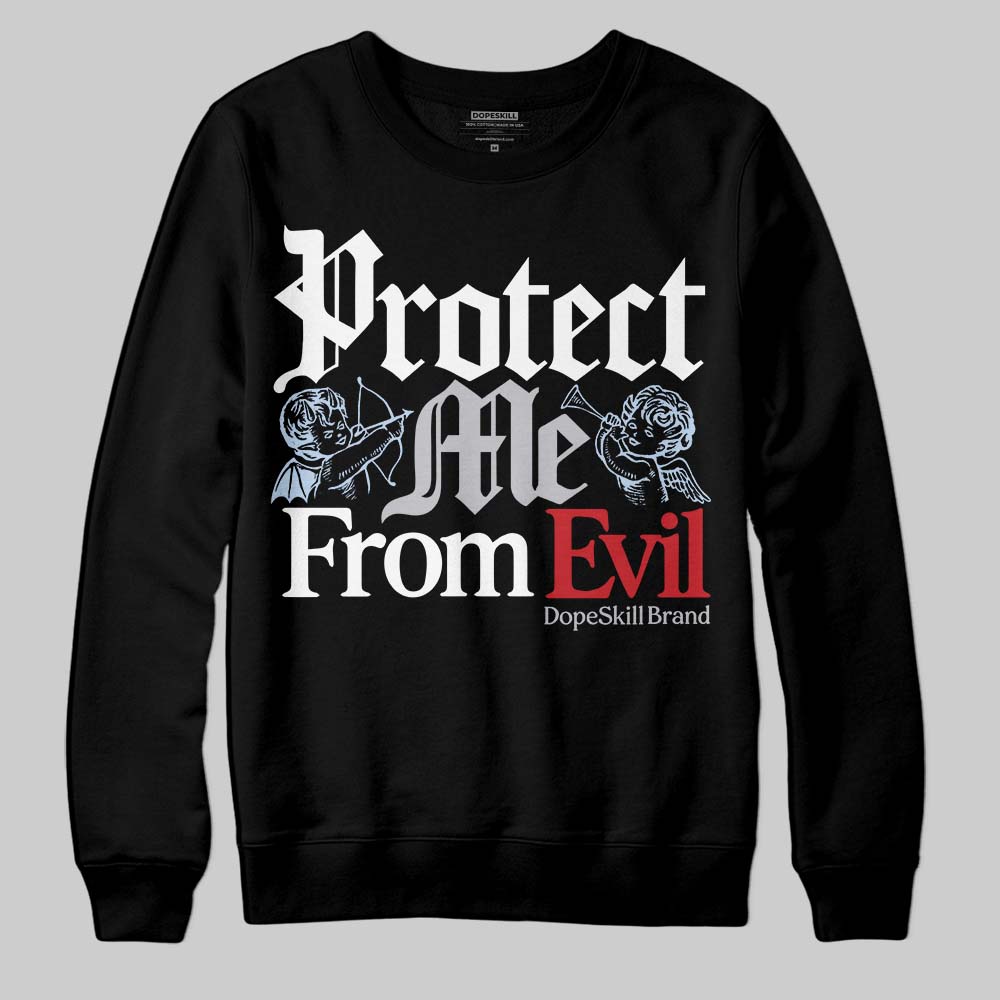 Black Metallic Reimagined 5s superstreetwear Sweatshirt Protect Me From Evil Graphic