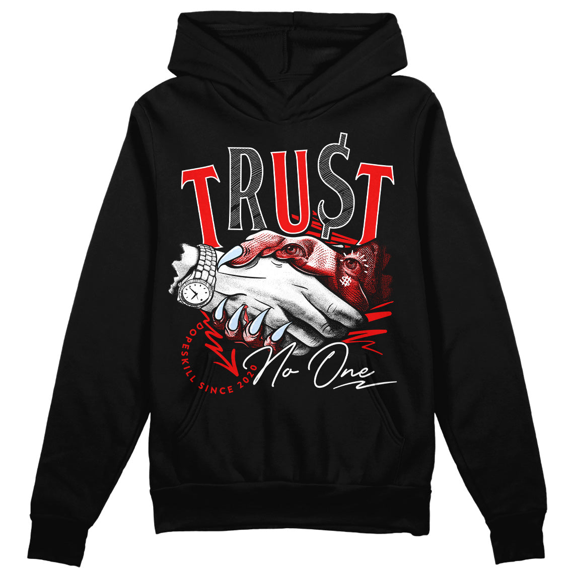 Cherry 11s superstreetwear Hoodie Sweatshirt Trust No One Graphic