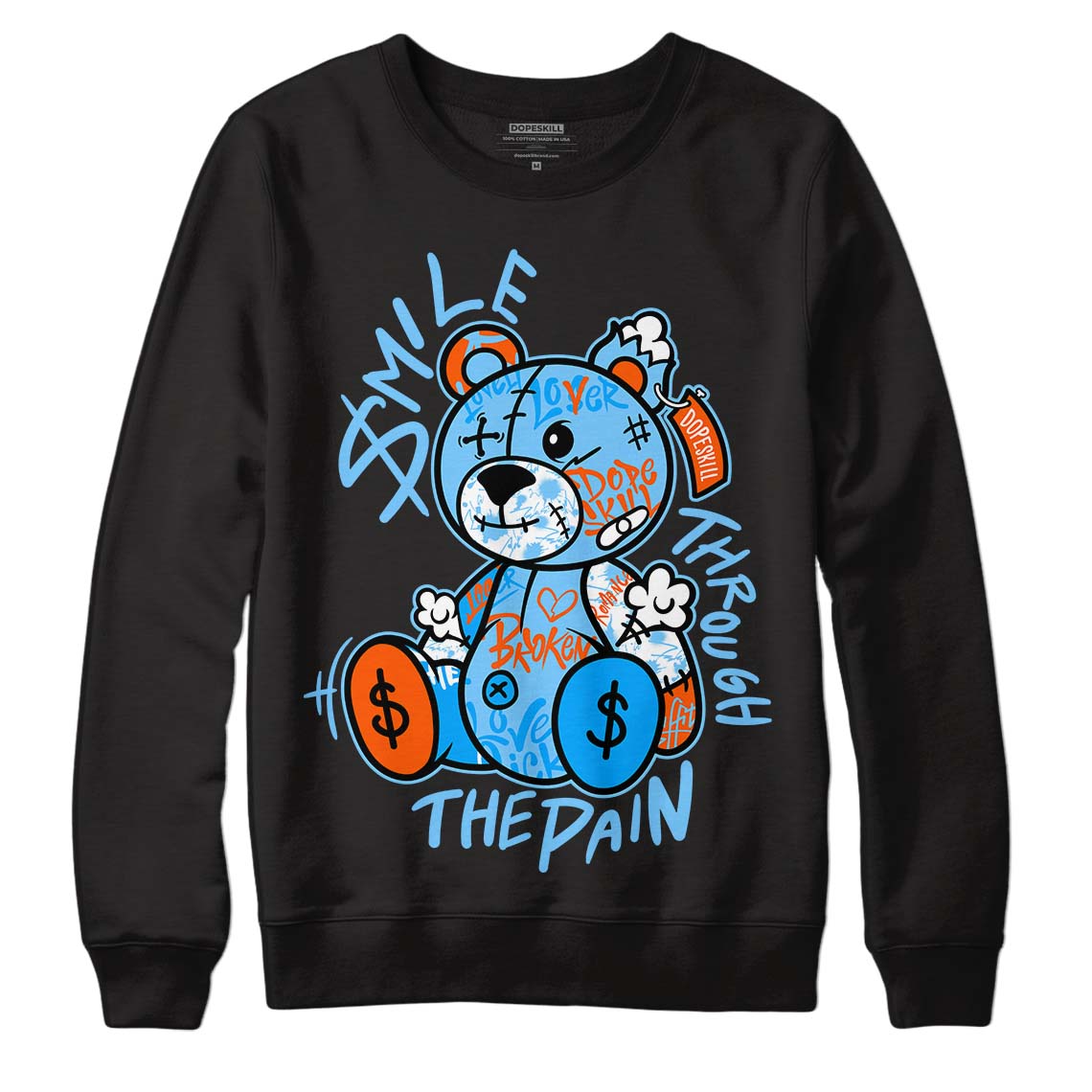 Dunk Low Futura University Blue superstreetwear Sweatshirt Smile Through The Pain Graphic