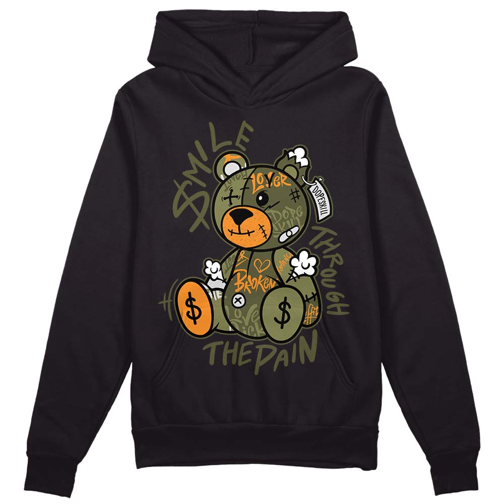 Olive 5s superstreetwear Hoodie Sweatshirt Smile Through The Pain Graphic