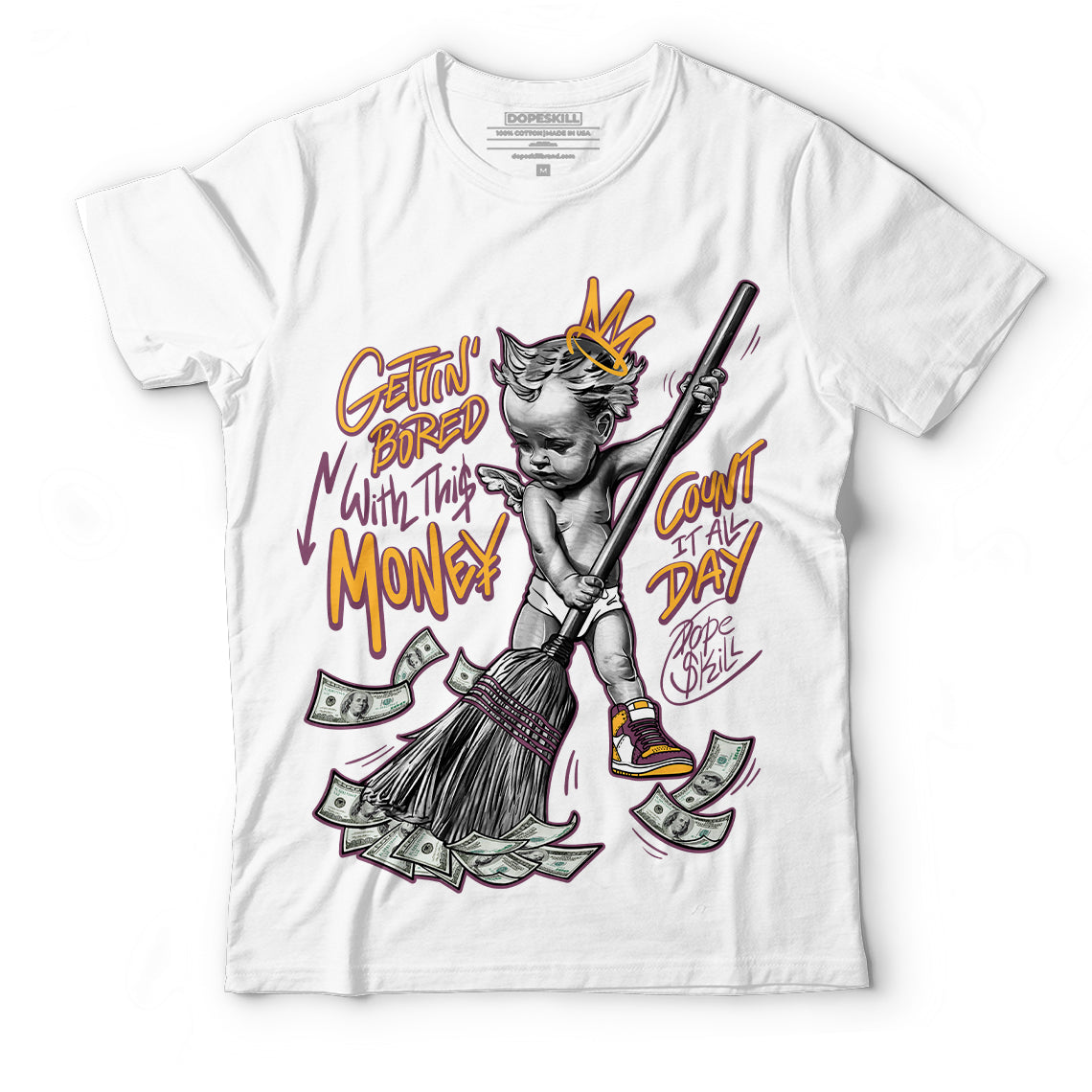 AJ 1 Retro High OG Brotherhood superstreetwear T-Shirt Gettin Bored With This Money Graphic