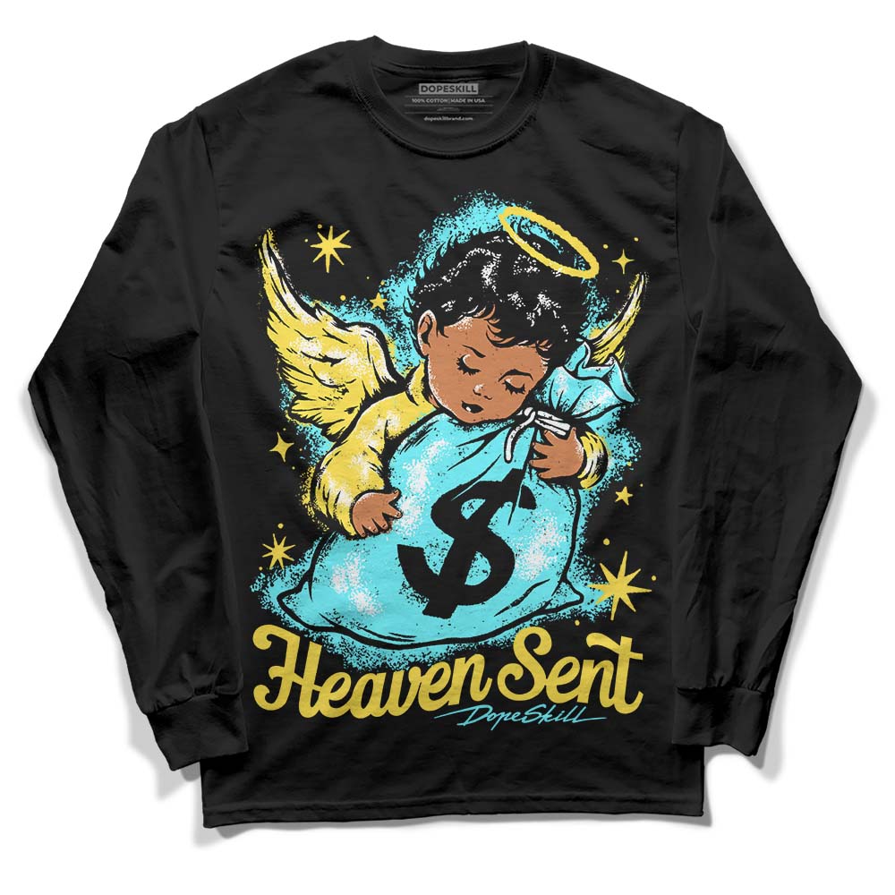 Aqua 5s superstreetwear Long Sleeve T-Shirt Heaven Sent Graphic
