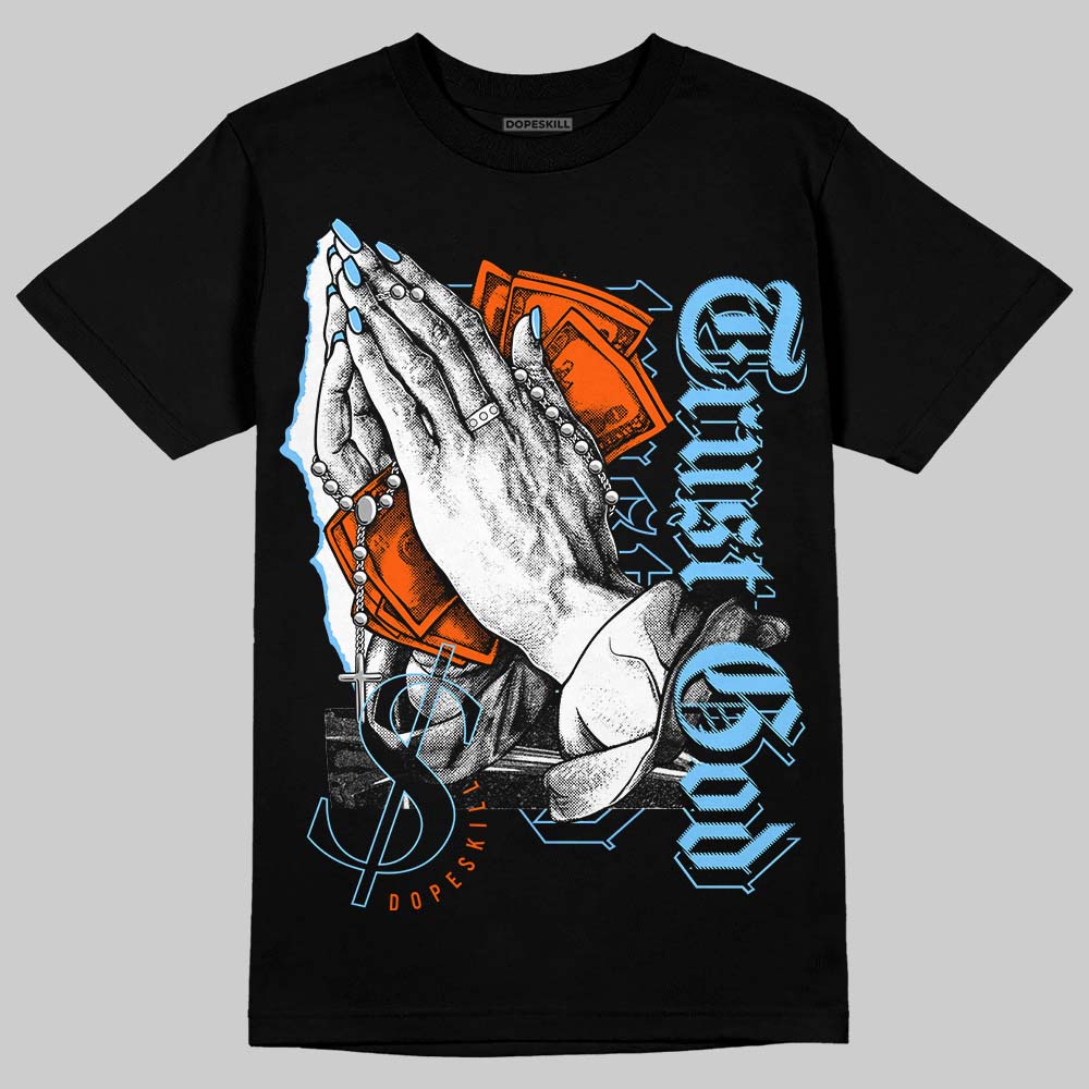 Dunk Low Futura University Blue superstreetwear T-Shirt Trust God Graphic
