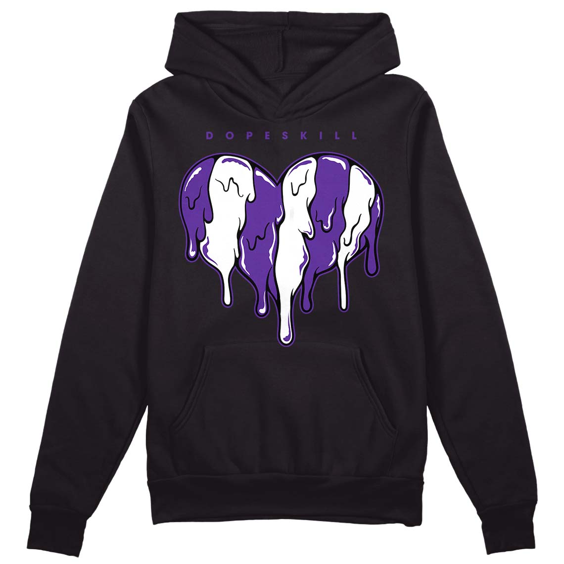 PURPLE Collection superstreetwear Hoodie Sweatshirt Slime Drip Heart Graphic