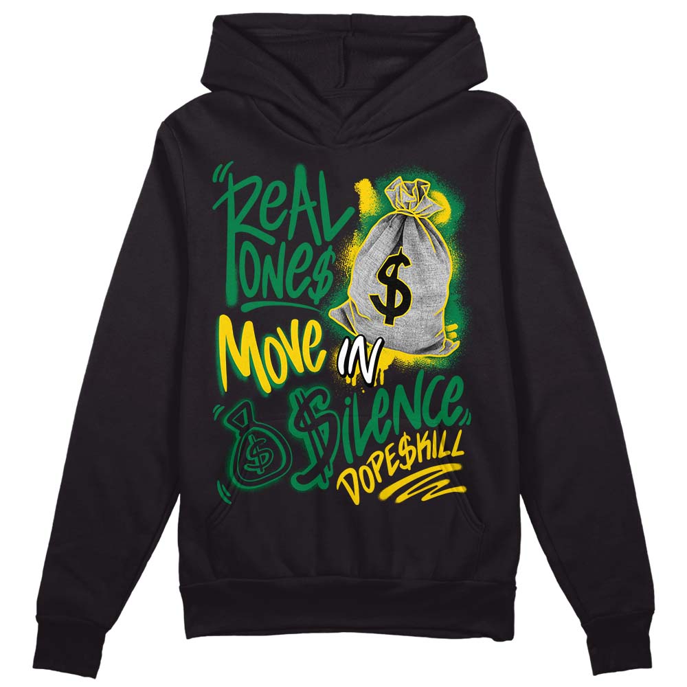 Green Collection superstreetwear Hoodie Sweatshirt Real Ones Move In Silence Graphic
