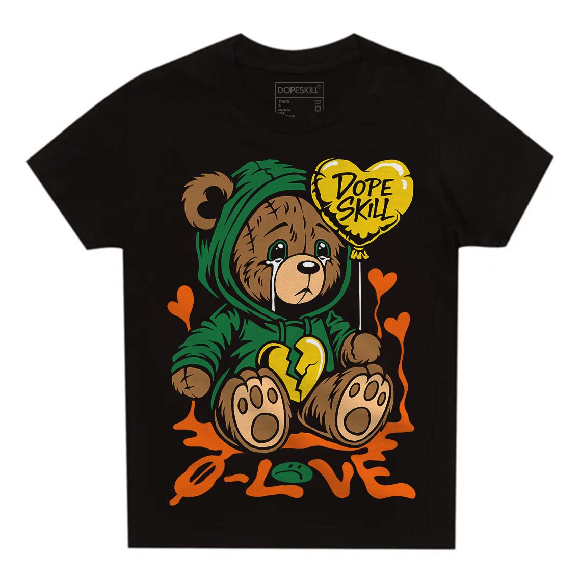 Green Collection superstreetwear Toddler Kids T-shirt Broken Bear Graphic