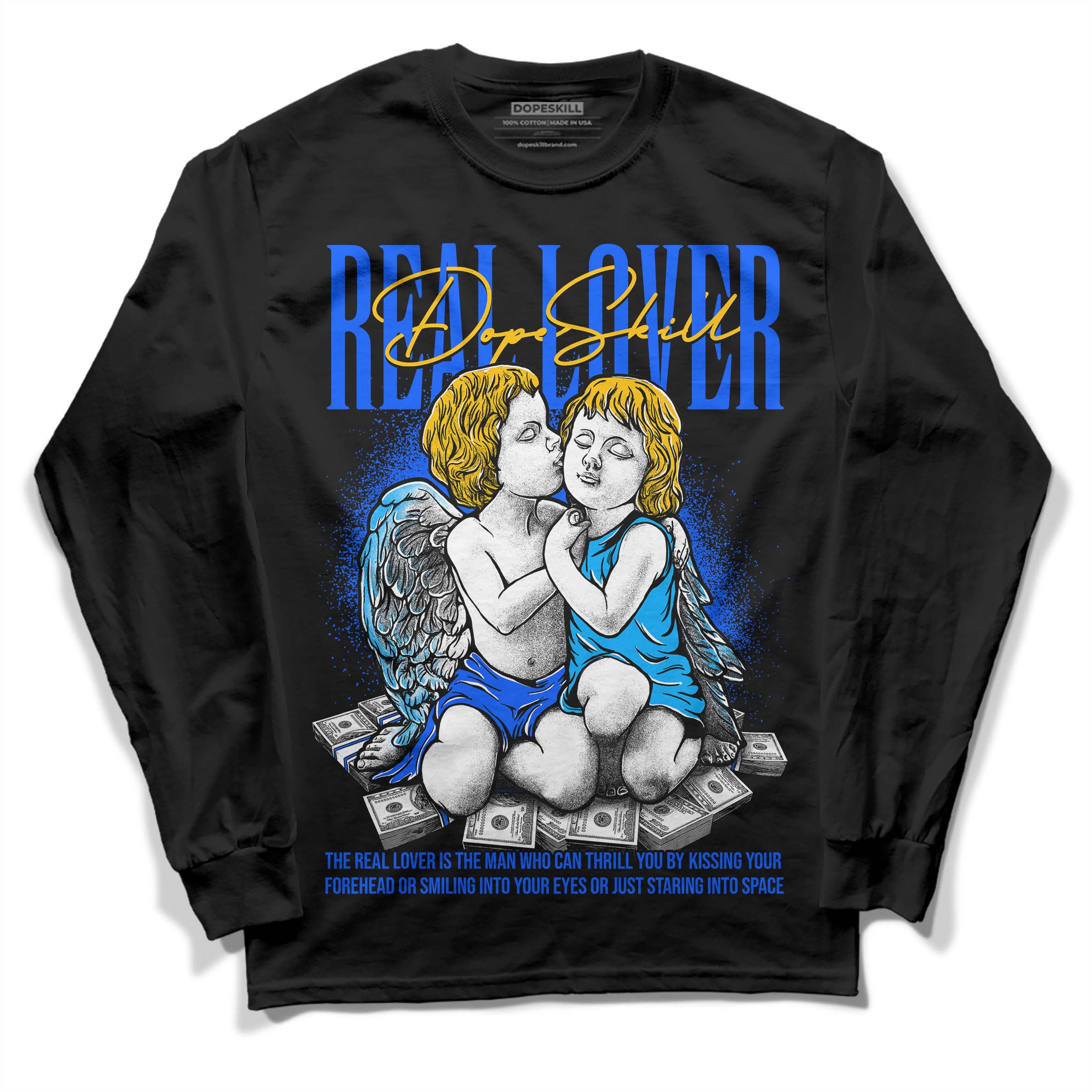 Royal Blue Collection superstreetwear Long Sleeve T-Shirt Real Lover Graphic
