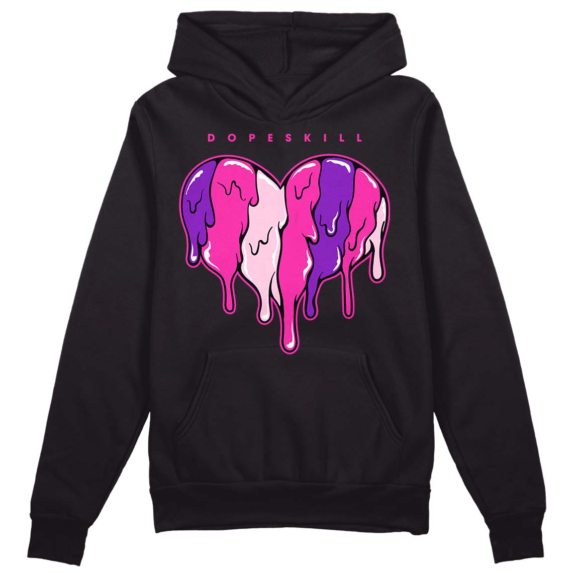Pink Collection superstreetwear Hoodie Sweatshirt Slime Drip Heart Graphic