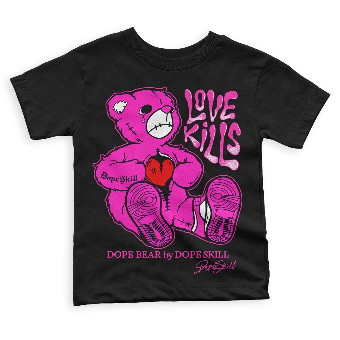 Dunk Low Active Fuchsia superstreetwear Toddler Kids T-shirt Love Kills Graphic