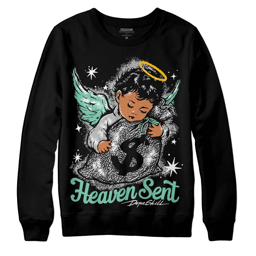 Green Glow 3s superstreetwear Sweatshirt Heaven Sent Graphic