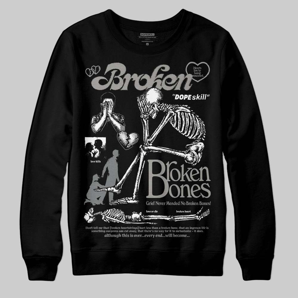 Cool Grey 9s superstreetwear Sweatshirt Broken Bones Graphic