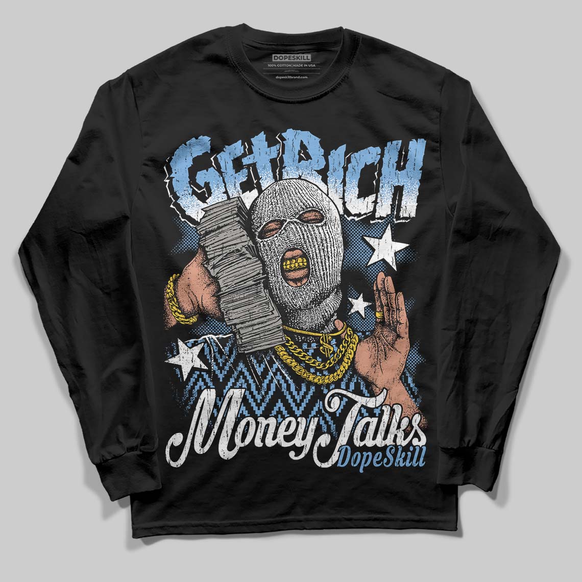 Melo 12s superstreetwear Long Sleeve T-Shirt Get Rich Graphic