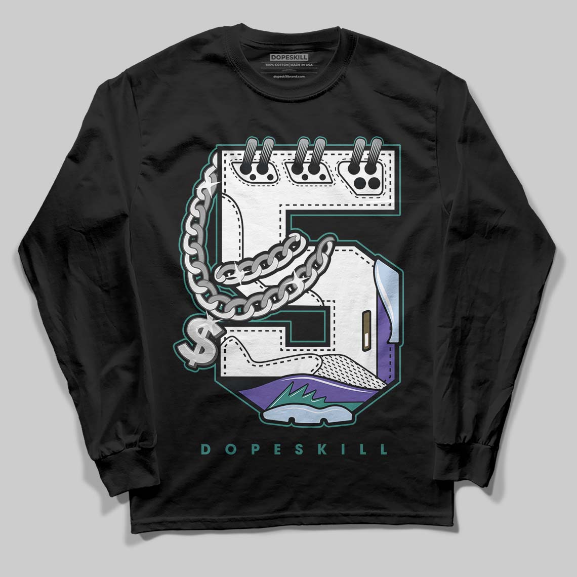 Grape 5s superstreetwear Long Sleeve T-Shirt No.5 Graphic