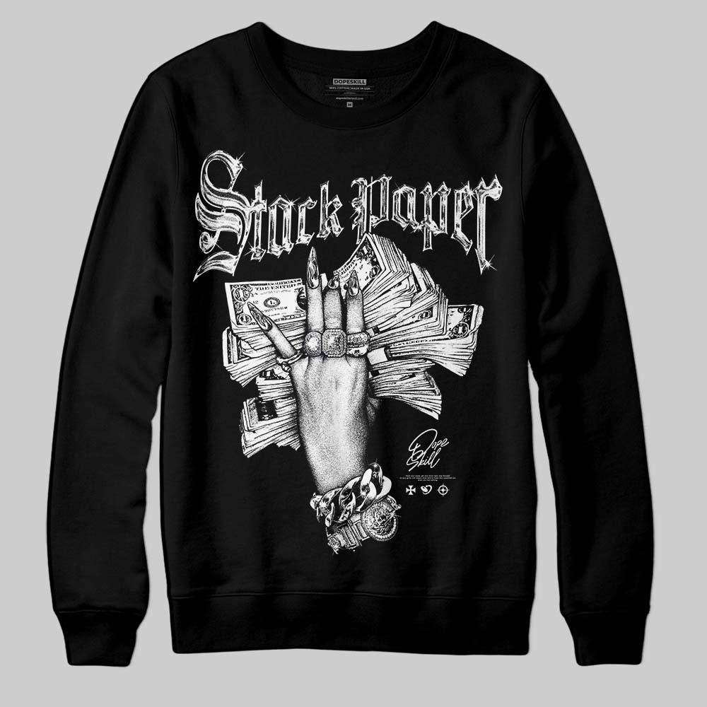 Black and White Collection superstreetwear Sweatshirt Stack Paper Graphic