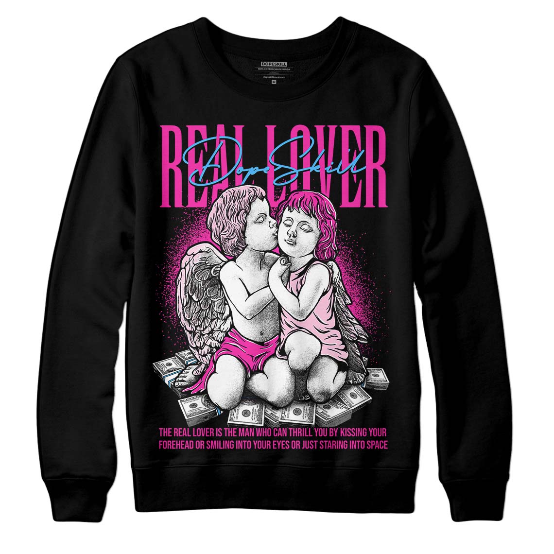Pink Collection superstreetwear Sweatshirt Real Lover Graphic