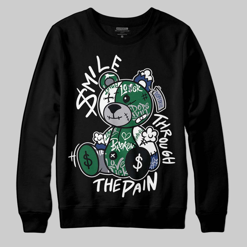 GT-2160 Shamrock Green superstreetwear Sweatshirt Smile Through The Pain Graphic