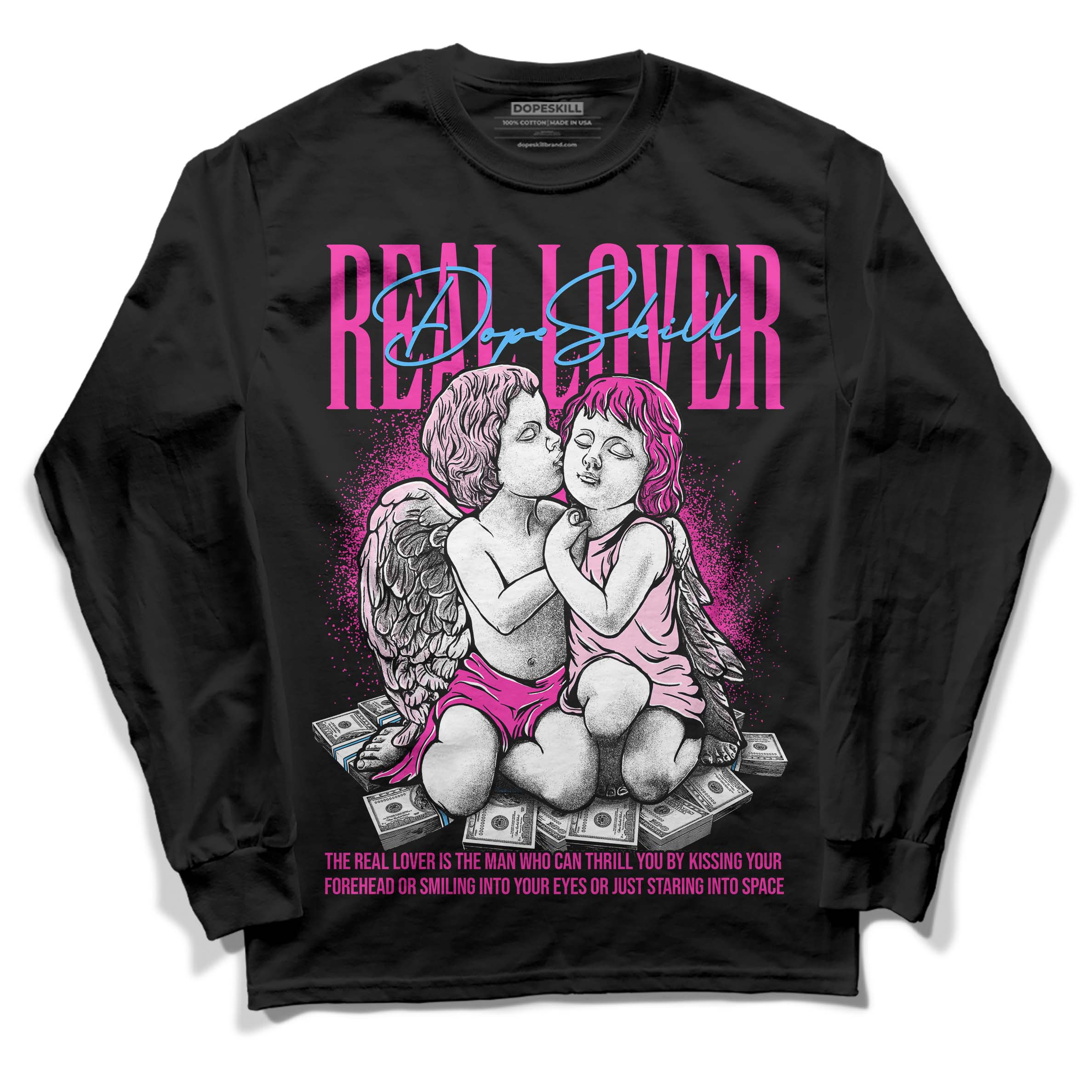 Pink Collection superstreetwear Long Sleeve T-Shirt Real Lover Graphic