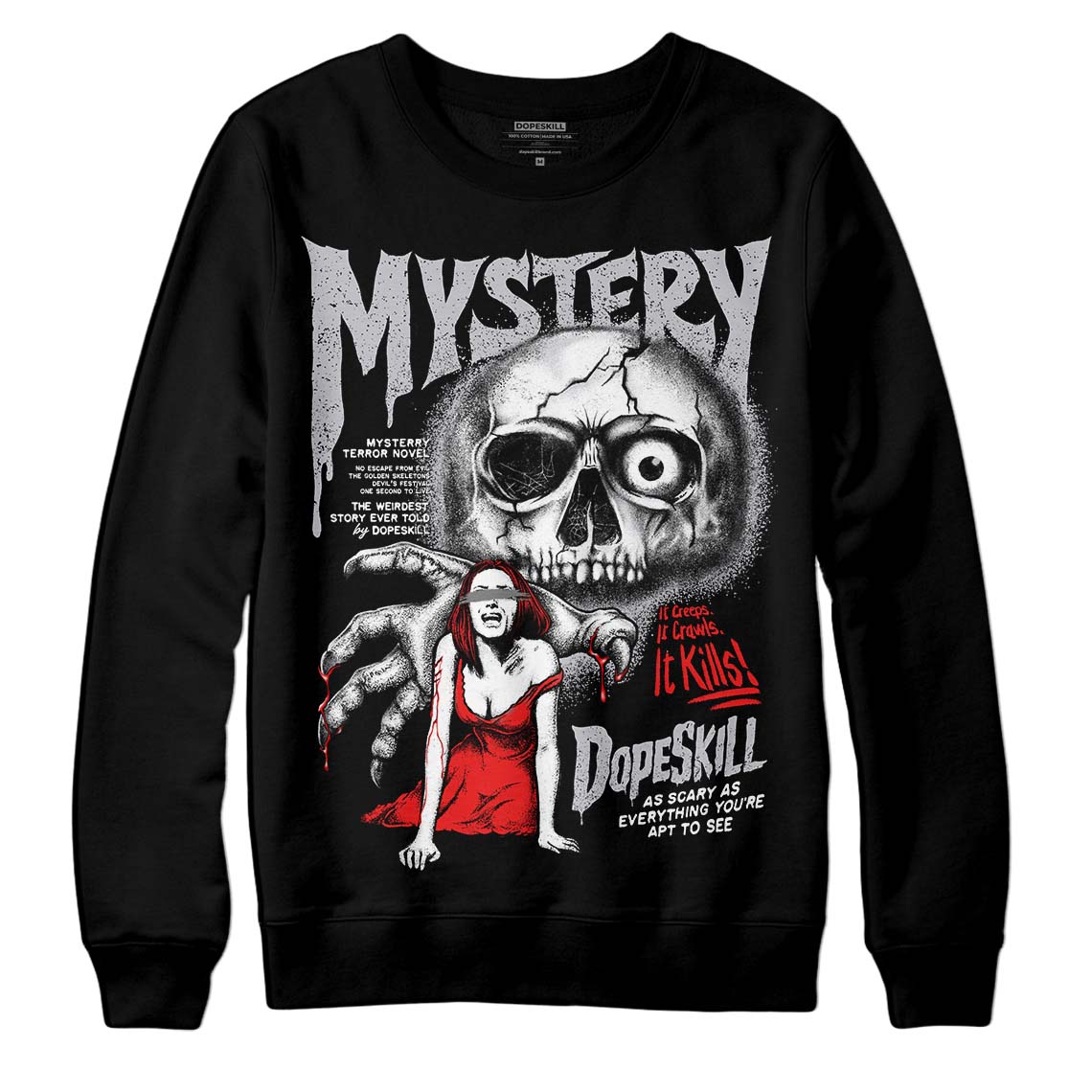 Grey Collection superstreetwear Sweatshirt Mystery Ghostly Grasp Graphic
