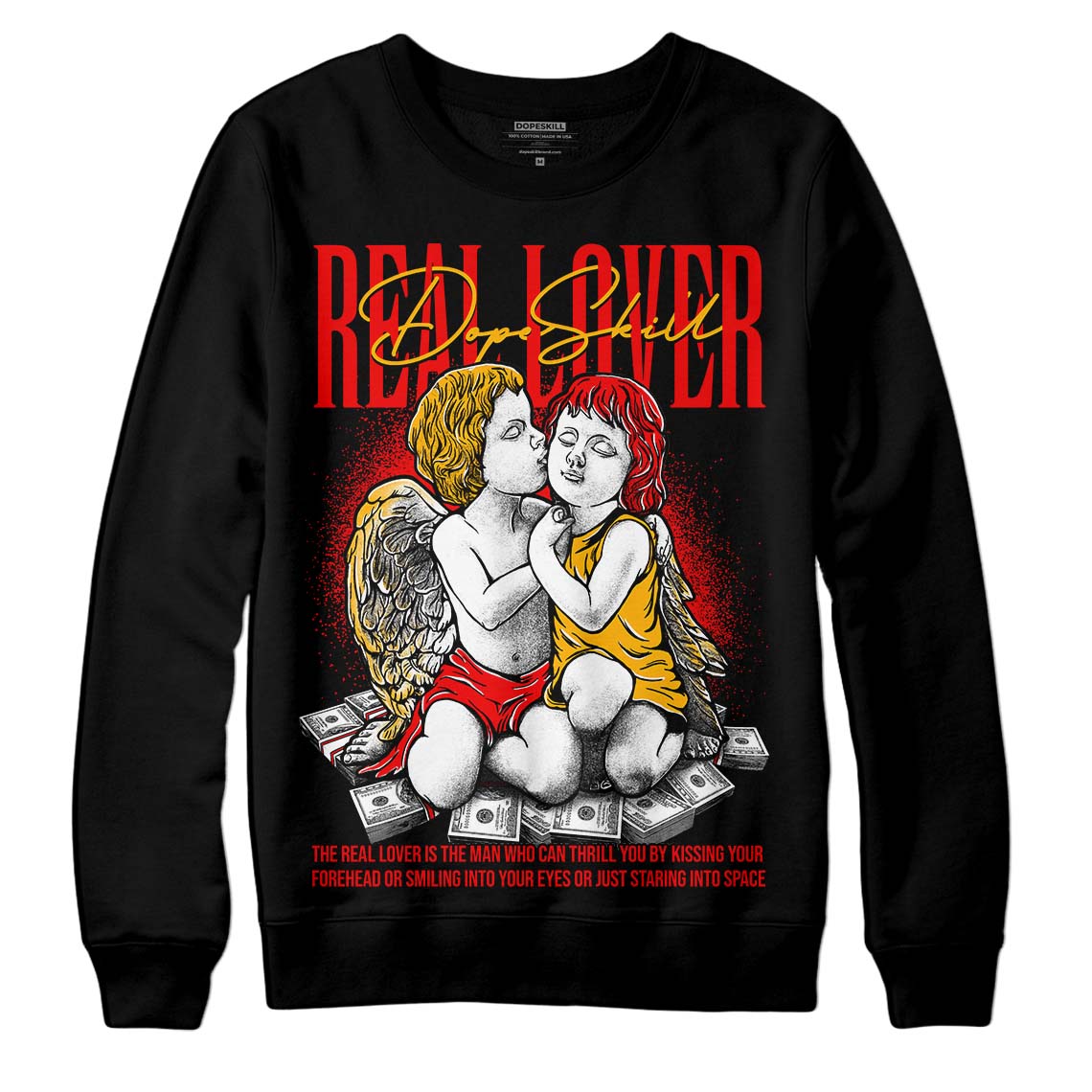 Red Collection superstreetwear Sweatshirt Real Lover Graphic