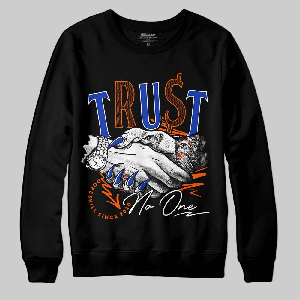 Dunk Low Futura Orange Blaze superstreetwear Sweatshirt Trust No One Graphic