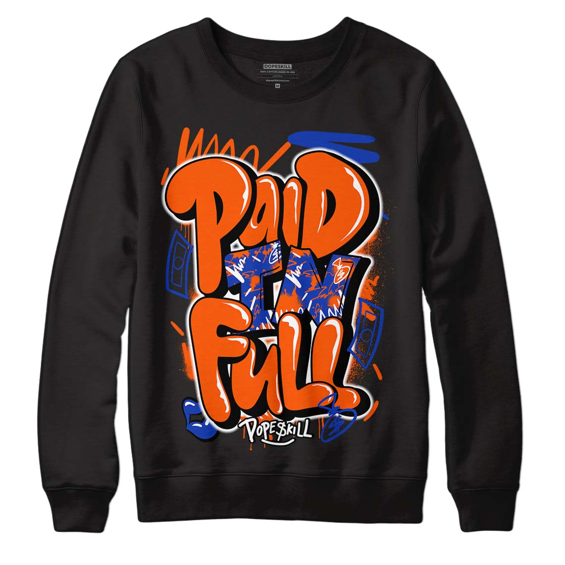Dunk Low Futura Orange Blaze superstreetwear Sweatshirt New Paid In Full Graphic