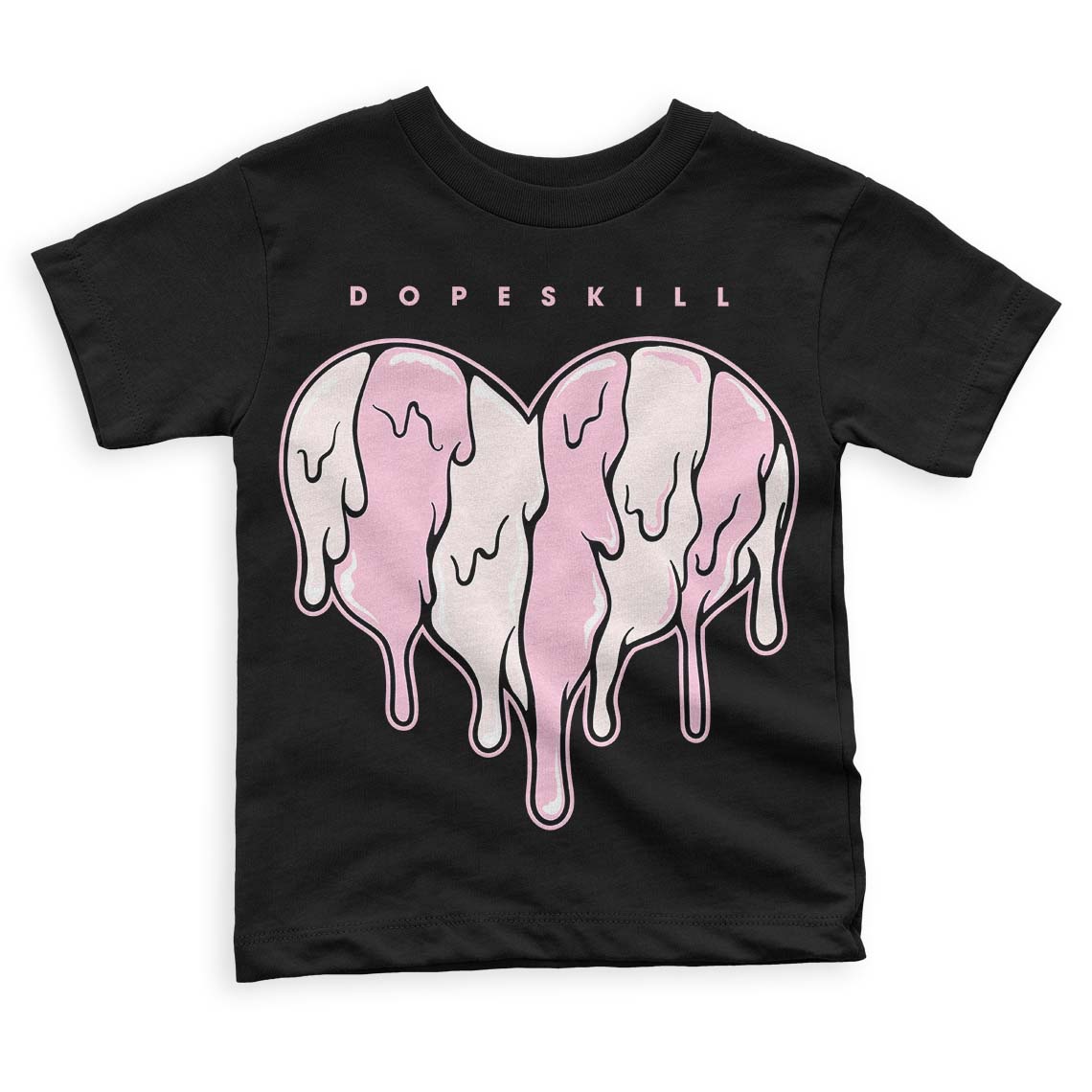 Dunk Low Pink Foam superstreetwear Toddler Kids T-shirt Slime Drip Heart Graphic