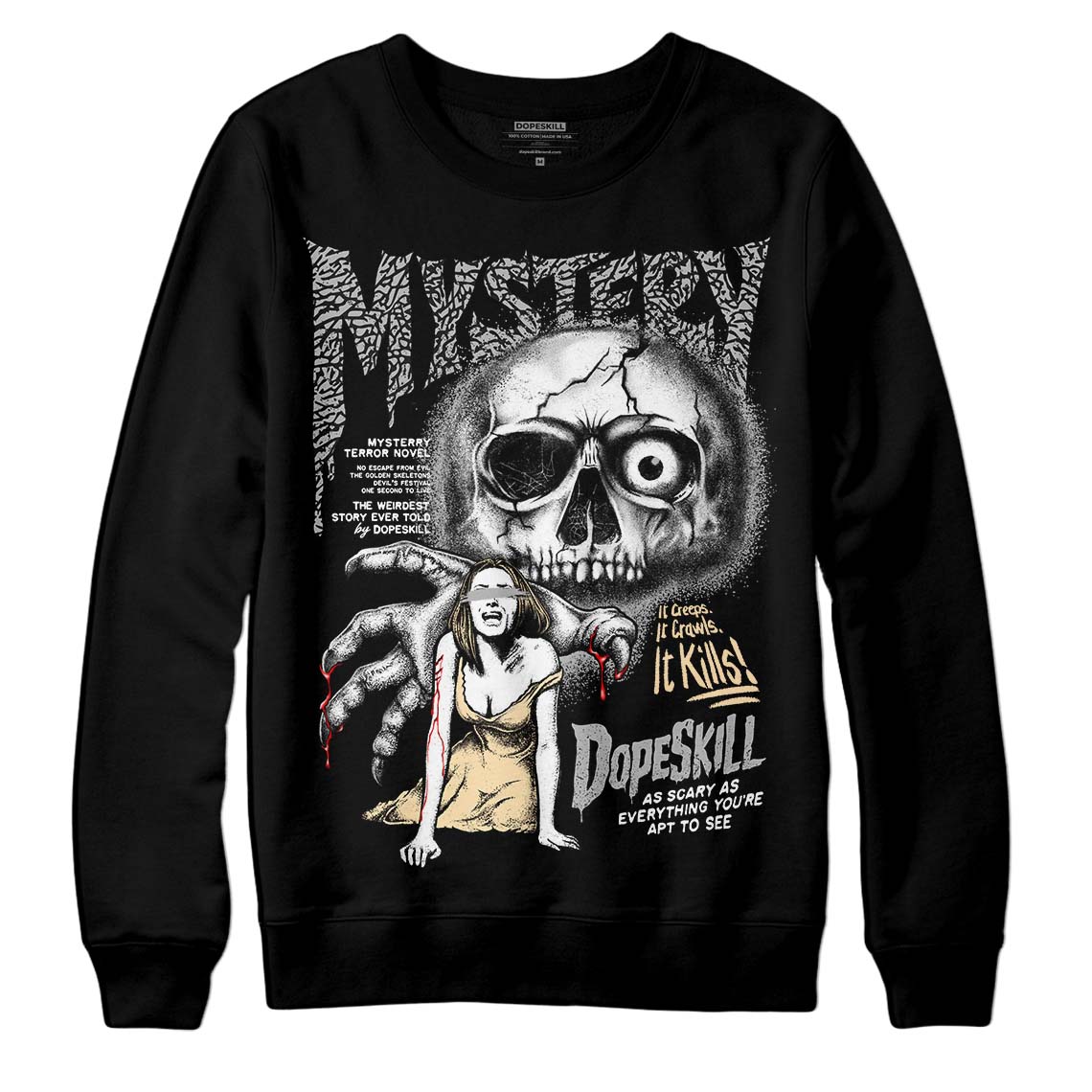 Off Noir 3s superstreetwear Sweatshirt Mystery Ghostly Grasp Graphic