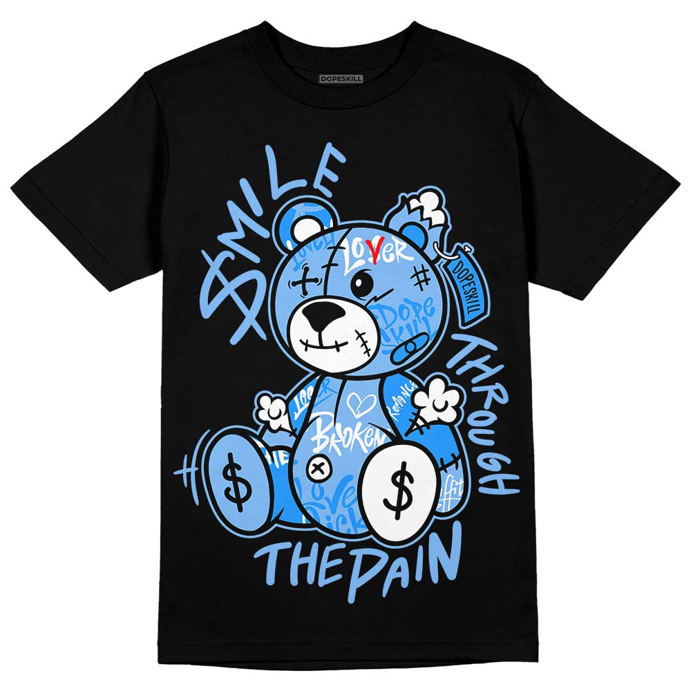 Powder Blue 9s superstreetwear T-Shirt Smile Through The Pain Graphic