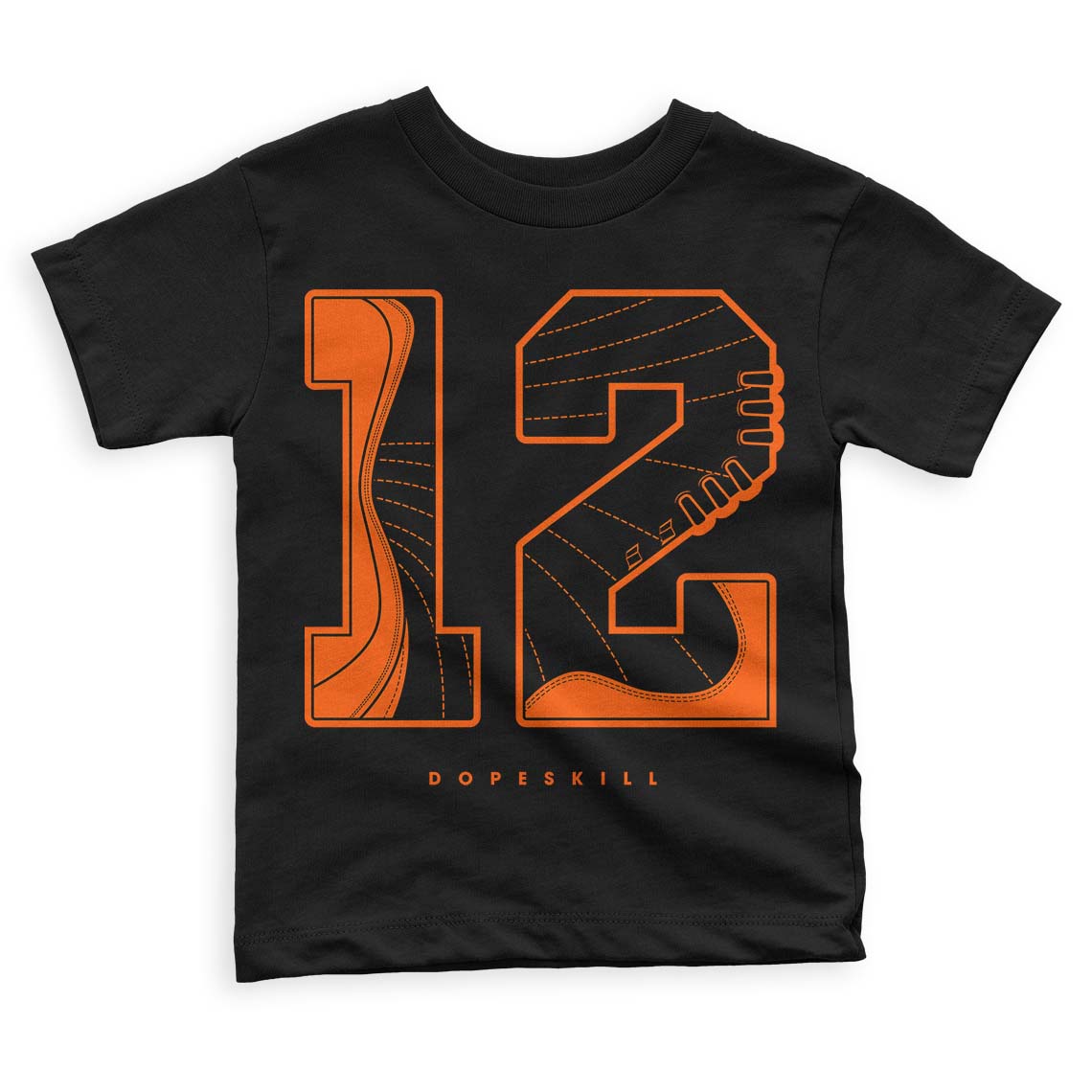 Brilliant Orange 12s superstreetwear Toddler Kids T-shirt No.12 Graphic