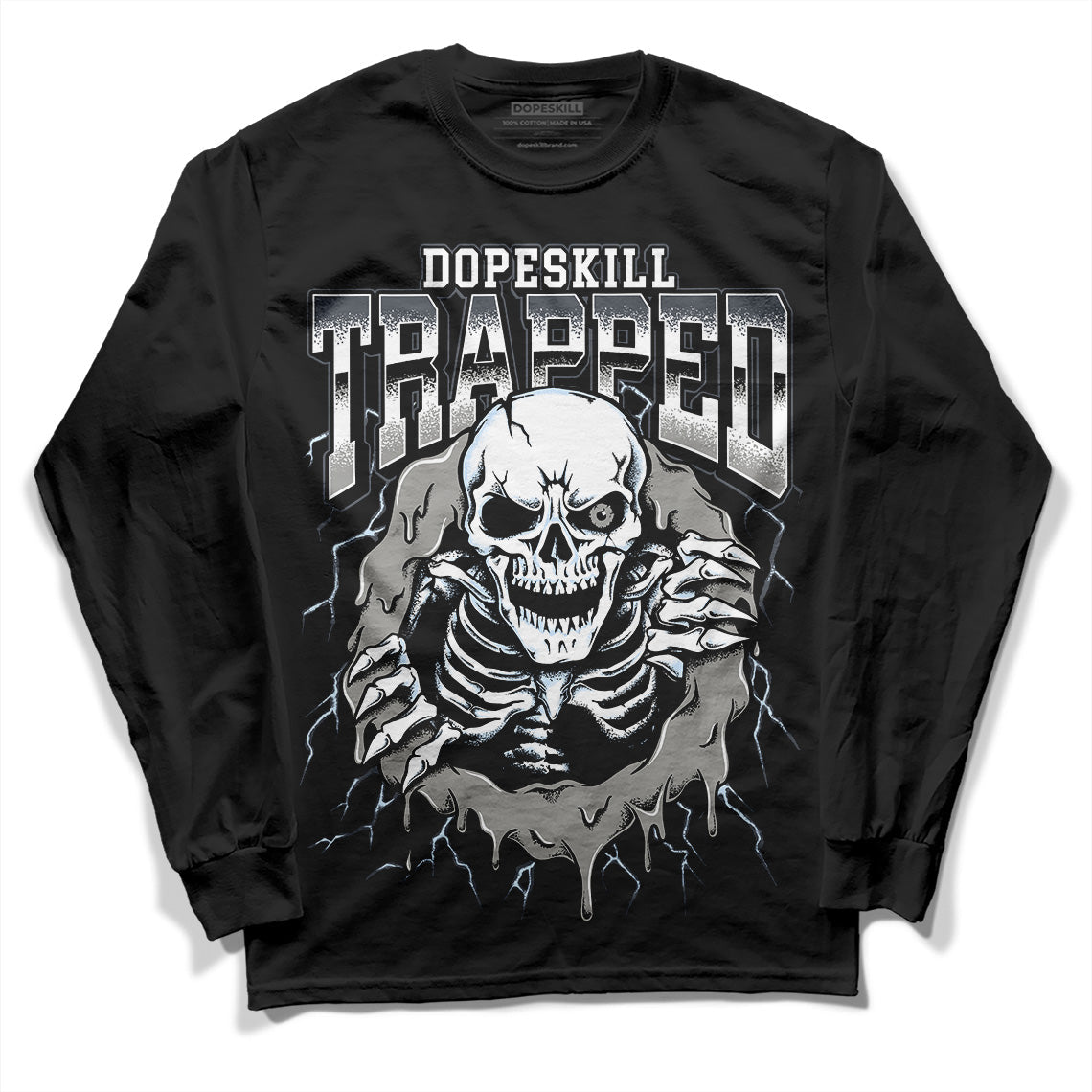 Cool Grey 6s superstreetwear Long Sleeve T-Shirt Trapped Halloween Graphic
