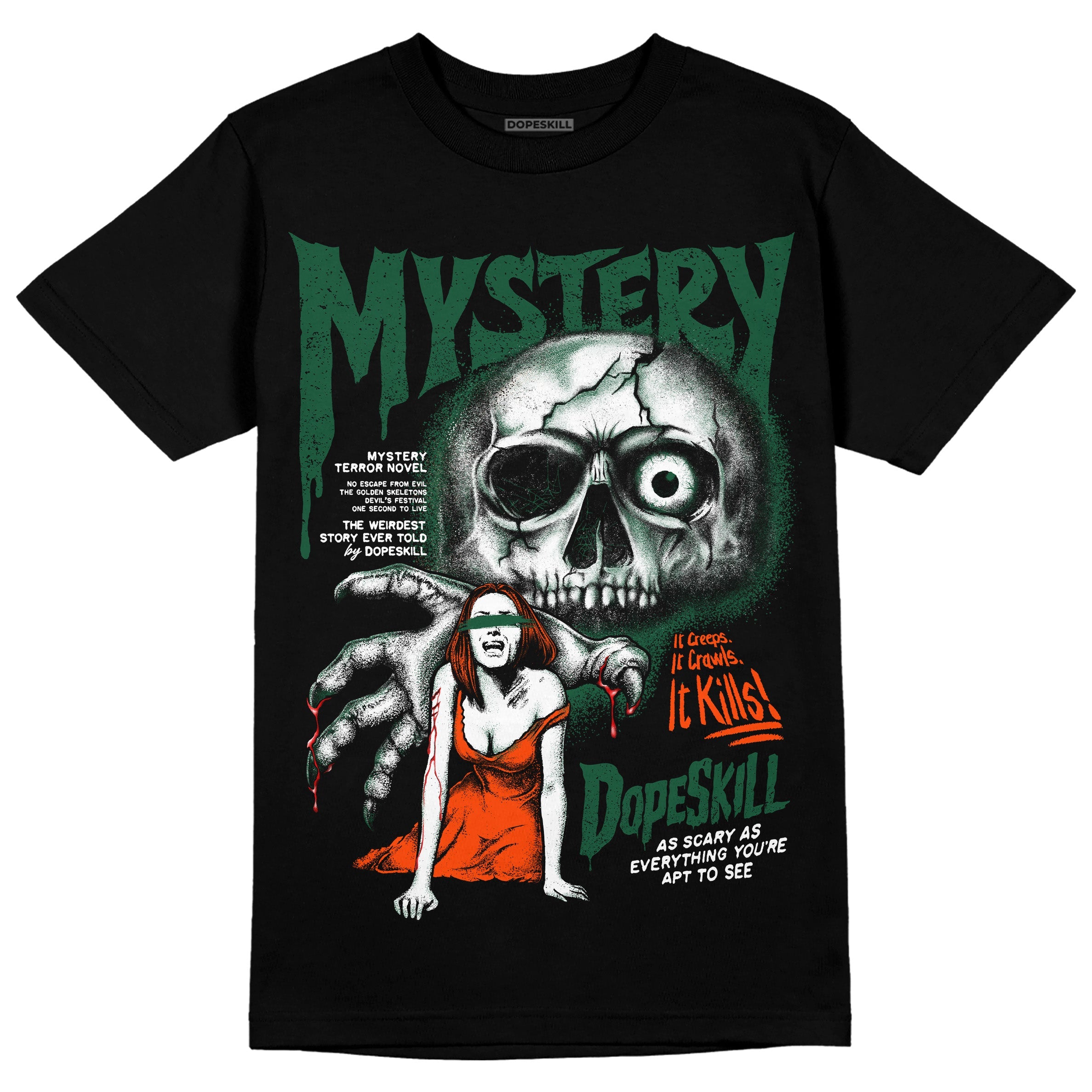 Dunk Low Team Dark Green Orange superstreetwear T-Shirt Mystery Ghostly Grasp Graphic